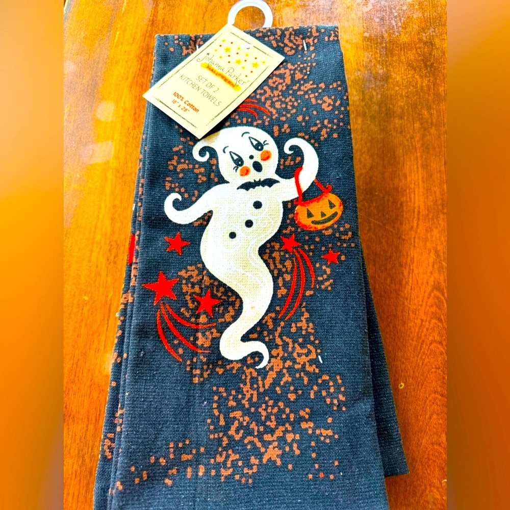 Johanna Parker Halloween Ghost Kitchen Towels